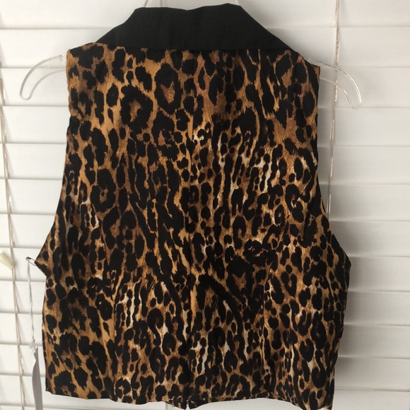 Live 4 Truth Top Corset Cropped Leopard Y2K  Black Brown SZ M NWT - Picture 6 of 8